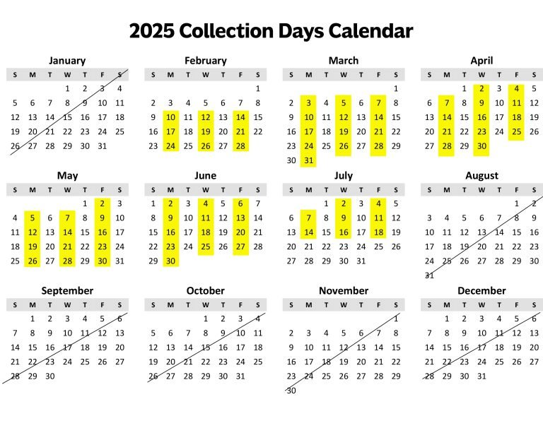 2025 Collection Days