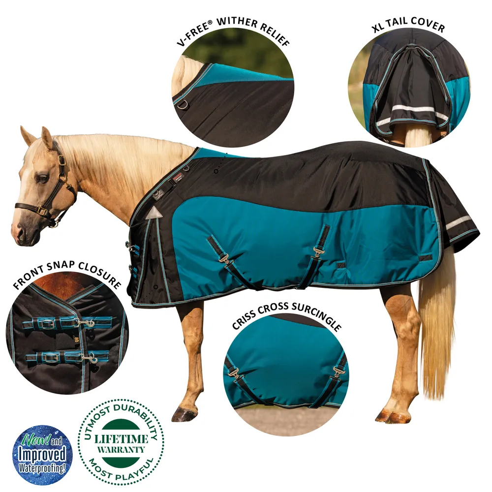 The medium weight turnout is a great option for when its too cold for no blanket, and too warm for a heavyweight.

