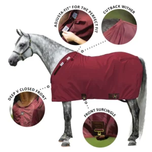 The nylon stable sheet is perfect for cooler temperatures.